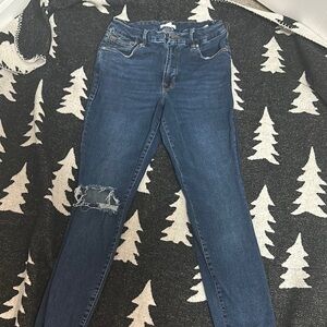 Blue Skinny Distressed Jeans